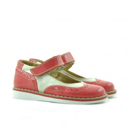 Buty dziecięce małe 56c lakier różowy+beżowy