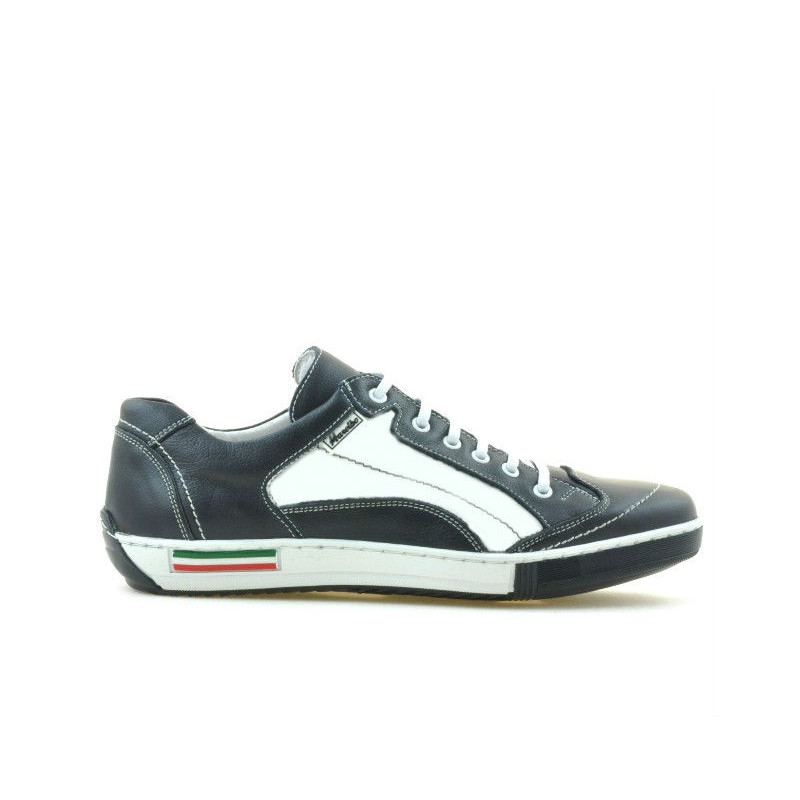 Buty sportowe męskie 707 indigo+białe