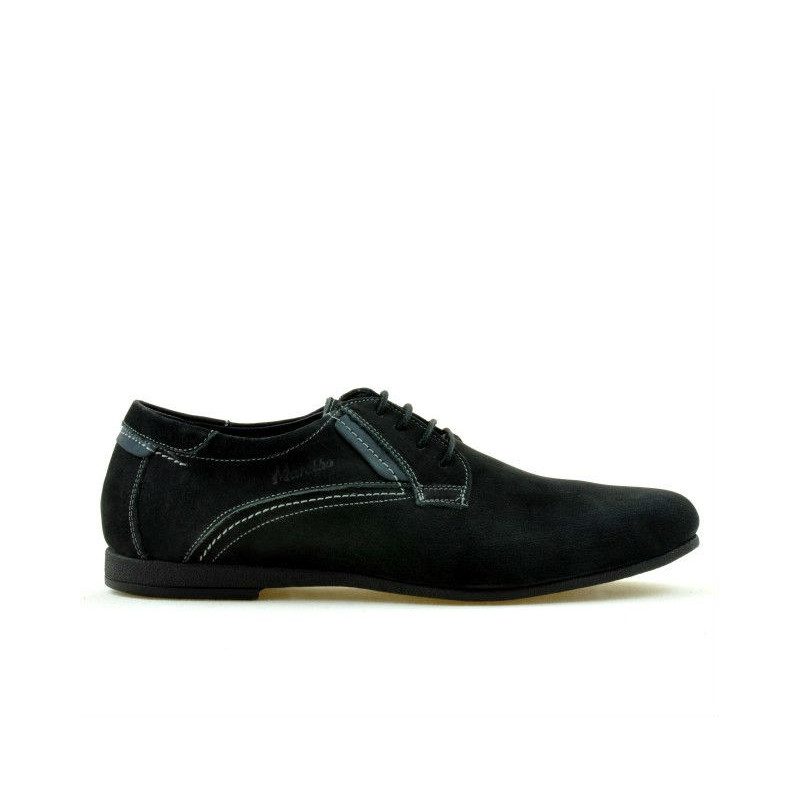 Czarne buty casual męskie 857 bufo