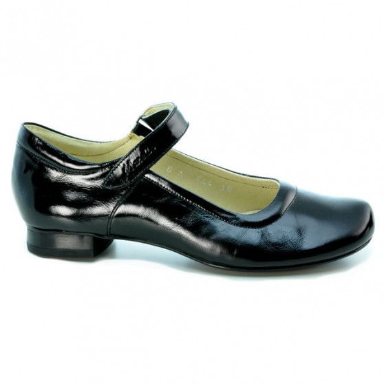 Damskie buty casual 644 czarny lakier