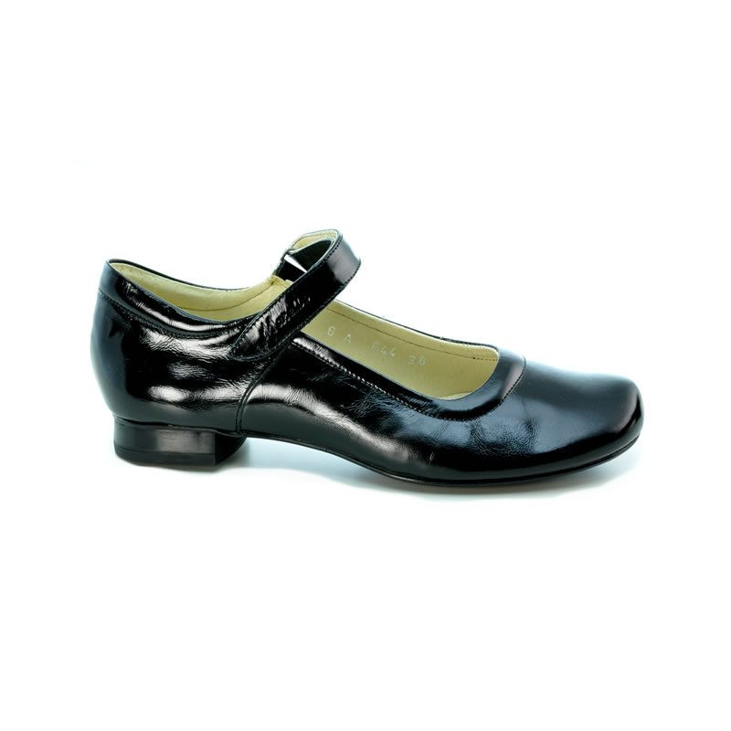 Damskie buty casual 644 czarny lakier