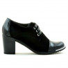 Damskie buty casual 667 czarny lakierowany łączony