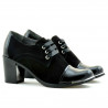 Damskie buty casual 667 czarny lakierowany łączony