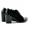 Damskie buty casual 667 czarny lakierowany łączony