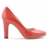 Eleganckie buty damskie 1243 lakierowane czerwony koral