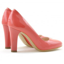 Eleganckie buty damskie 1243 lakierowane czerwony koral