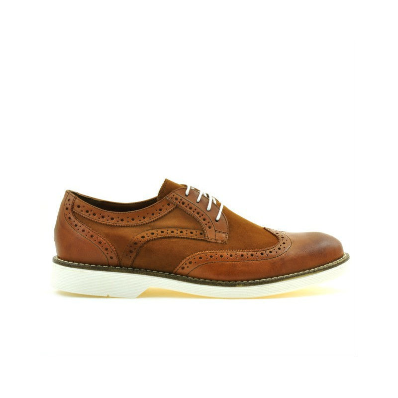 Buty casual męskie 826 antyczne kombinowane