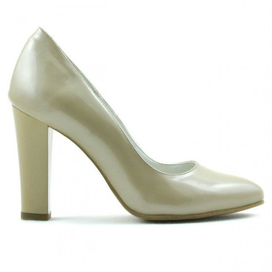 Eleganckie damskie buty 1214 lakier beżowy02