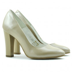 Eleganckie damskie buty 1214 lakier beżowy02