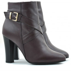 Botki damskie 1161 bordowe