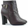Botki damskie 1161 bordowe
