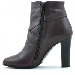 Botki damskie 1161 bordowe