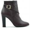 Botki damskie 1161 bordowe