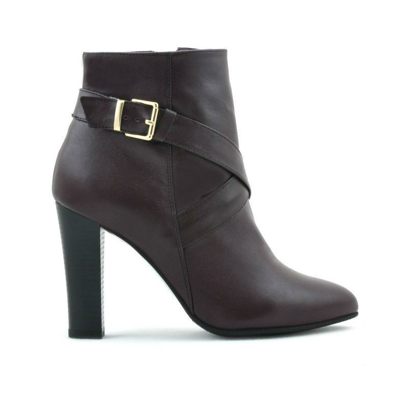 Botki damskie 1161 bordowe