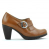 Buty casual damskie 168 brązowe woskowane