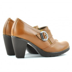 Buty casual damskie 168 brązowe woskowane