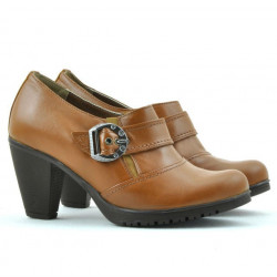 Buty casual damskie 168 brązowe woskowane