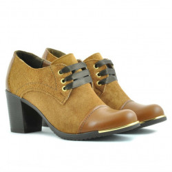 Damskie buty casual 667 brązowe kombinowane