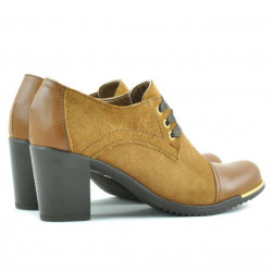 Damskie buty casual 667 brązowe kombinowane