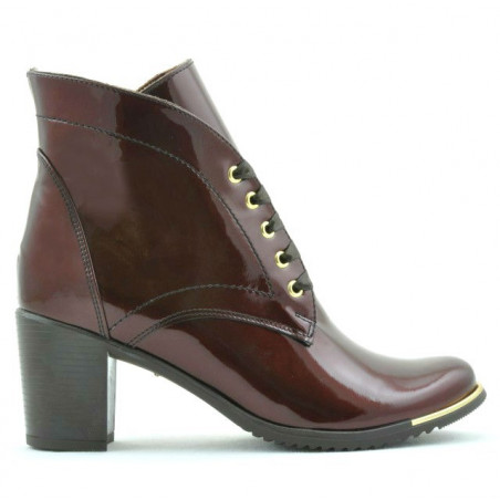 Damskie kozaki 3299 lakierowane bordo