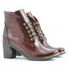 Damskie kozaki 3299 lakierowane bordo