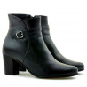 Damskie botki 1160b czarne futro
