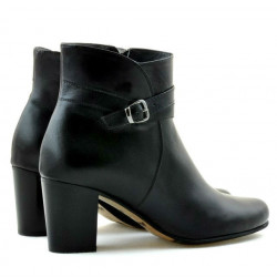 Damskie botki 1160b czarne futro