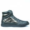 Damskie botki 3305 czarno-combinowane