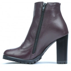 Botki damskie 1162 bordowe