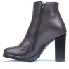 Botki damskie 1162 bordowe