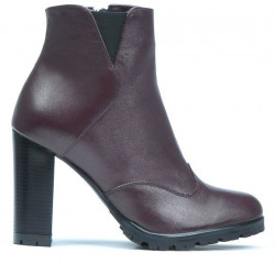 Botki damskie 1162 bordowe