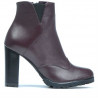 Botki damskie 1162 bordowe