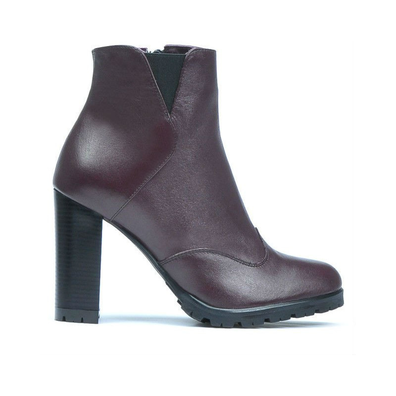 Botki damskie 1162 bordowe