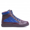 Buty męskie 487 bordo+indigo