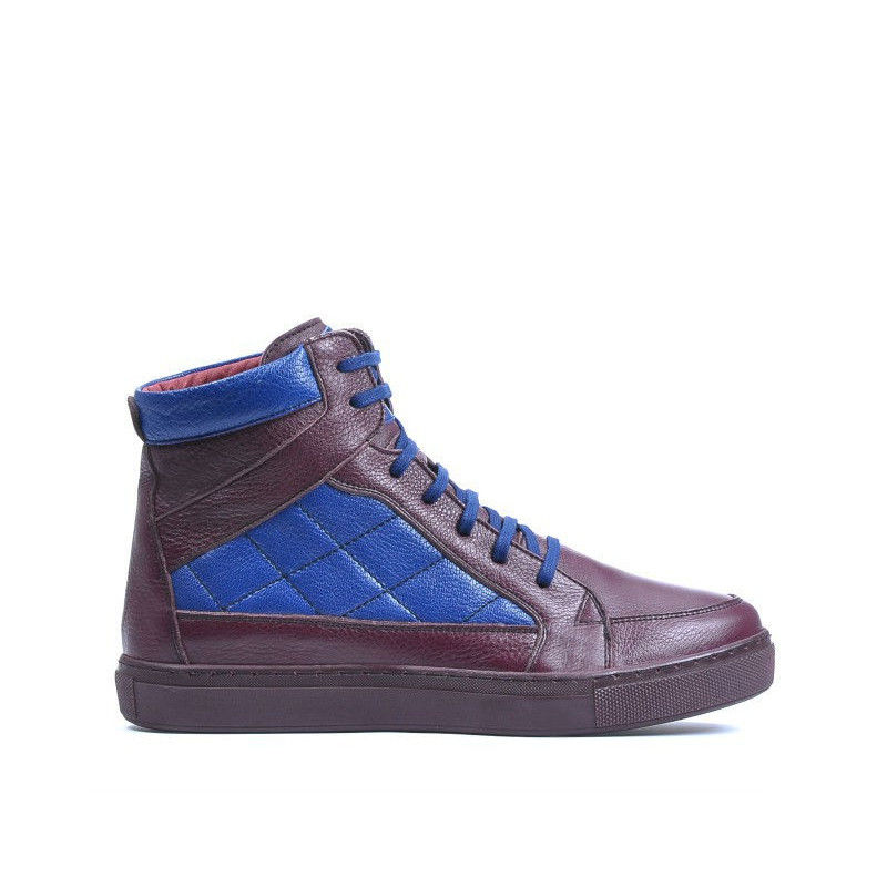 Buty męskie 487 bordo+indigo