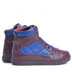 Buty męskie 487 bordo+indigo