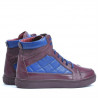 Buty męskie 487 bordo+indigo