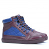 Buty męskie 487 bordo+indigo