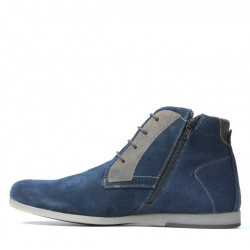 Buty męskie 474 indygo welur