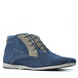 Buty męskie 474 indygo welur