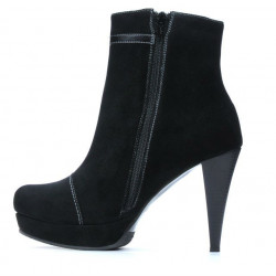 Damskie botki 1130 czarne antylopa