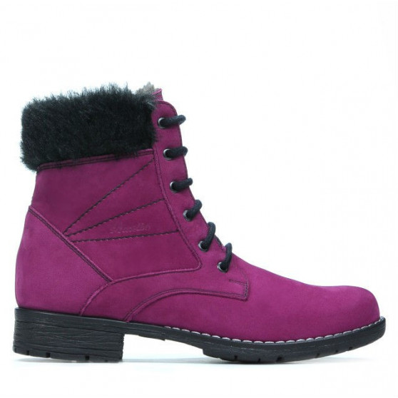 Damskie botki 3253 bufo bordowe