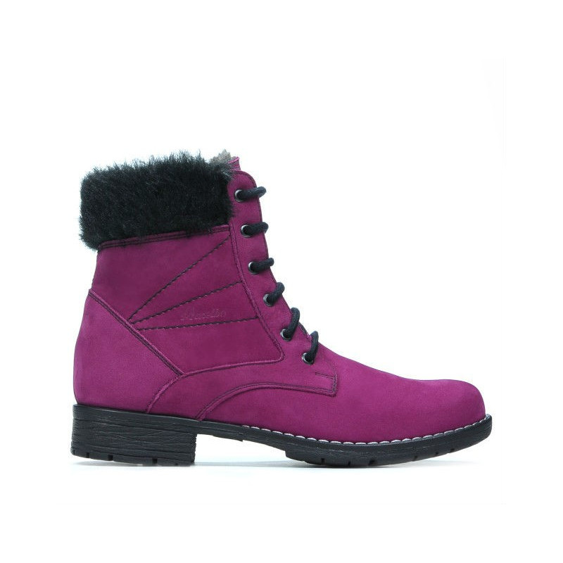Damskie botki 3253 bufo bordowe