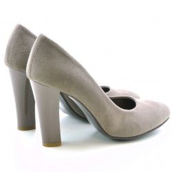 Eleganckie buty damskie 1214 cappuccino antylopa