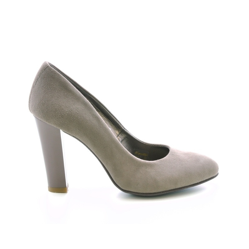 Eleganckie buty damskie 1214 cappuccino antylopa