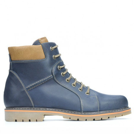 Buty męskie 489 tuxon indygo+brązowy