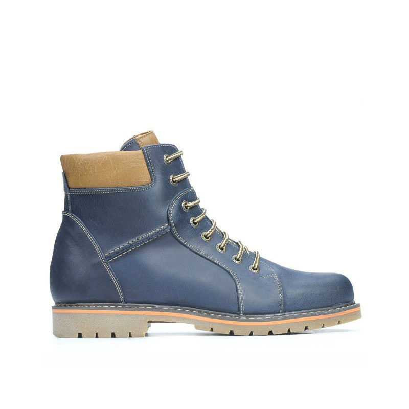 Buty męskie 489 tuxon indygo+brązowy