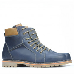 Buty męskie 489 tuxon indygo+brązowy