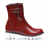 Lakierowane bordowe buty dziecięce 33c