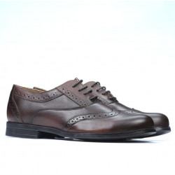 Eleganckie buty młodzieżowe 393 a brązowe